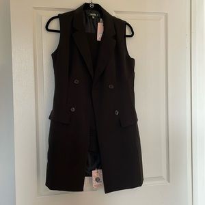 Missguided - sleeveless blazer vest with high waisted cigarette trouser